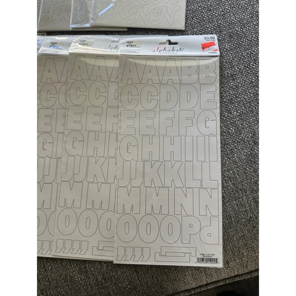 Paper Studio Alphabet Stickers Large Font Crafting ScrapbkingLetters set‎ of 11